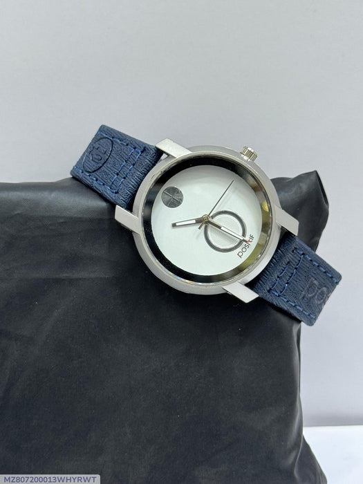 Stylish Blue Rubber Strap Analogue Watch – 6 Inches