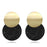 Black Plated Acrylic Stud Earrings – Trendy Western & Korean Style Jewelry  Description: