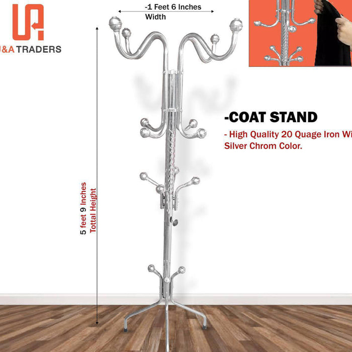 Stylish & Durable Steel Coat Hanger Stand – 16 Hooks, Rust-Resistant