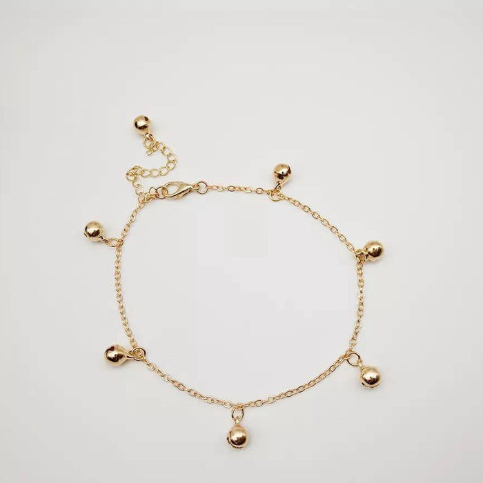 Golden-Plated Alloy Anklet Pair – Elegant & Trendy