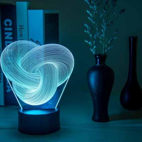 Modern Blue Acrylic LED Table Lamp – Stylish & Ambient Lighting