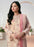 Pink Printed Linen 3-Piece Suit – Elegant & Trendy