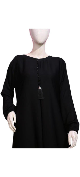 Elegant Black Nida Abaya – Modest & Stylish