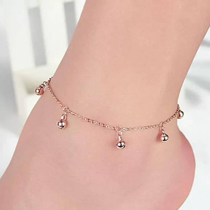 Golden-Plated Alloy Anklet Pair – Elegant & Trendy