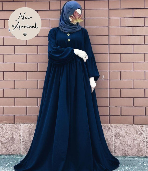 Classic Plain Georgette Abaya – Elegant & Modest