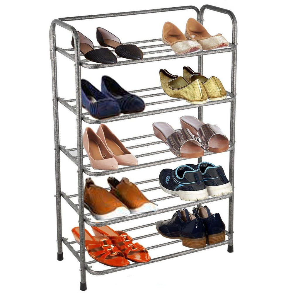 8-Piece Iron Shoe Rack – Durable & Affordable Storage Solution (Black & Grey)