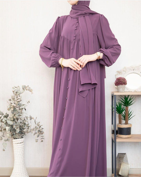 Classic Georgette Abaya with Stole – Elegant & Modest Wear