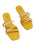 Fancy Yellow Glitter PVC Women's Flats – Stylish & Trendy Footwear