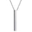 Minimalist Silver Stainless Steel Vertical Bar Necklace – Unisex