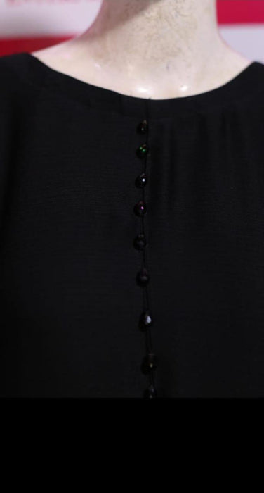 Elegant Black Nida Abaya – Modest & Stylish