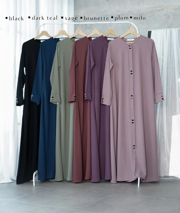 Classic Georgette Abaya with Stoller – Elegant & Modest