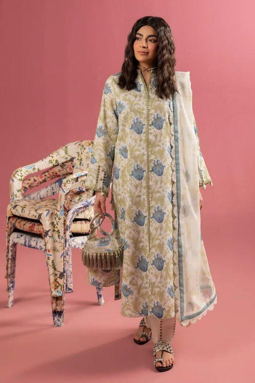 3-Piece Printed Lawn Suit – Shirt, Trouser & Dupatta