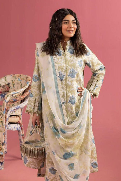 3-Piece Printed Lawn Suit – Shirt, Trouser & Dupatta